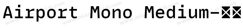 Airport Mono Medium字体转换